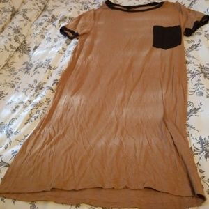 Tan tshirt dress